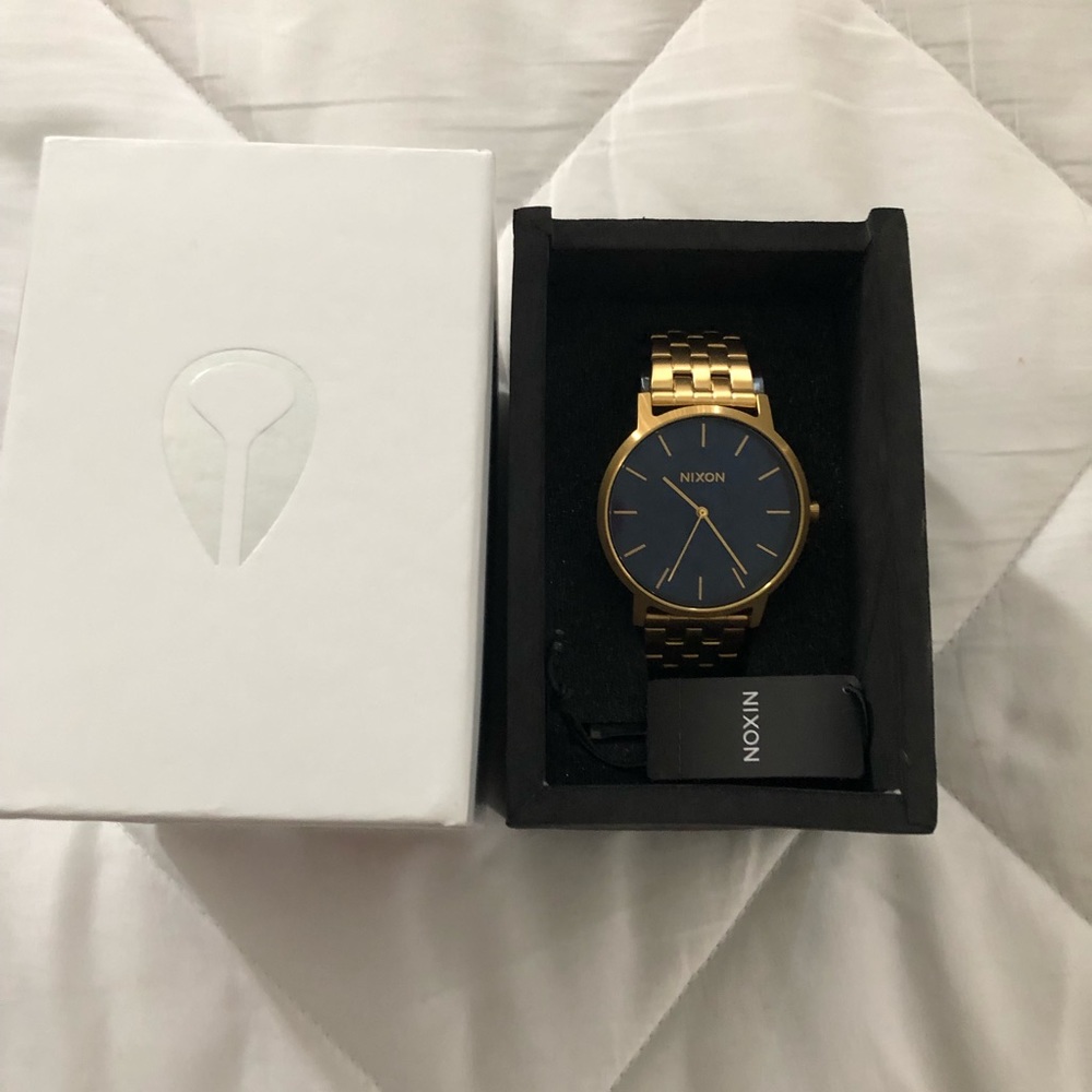 Nixon Gold and Blue camo sunray watch